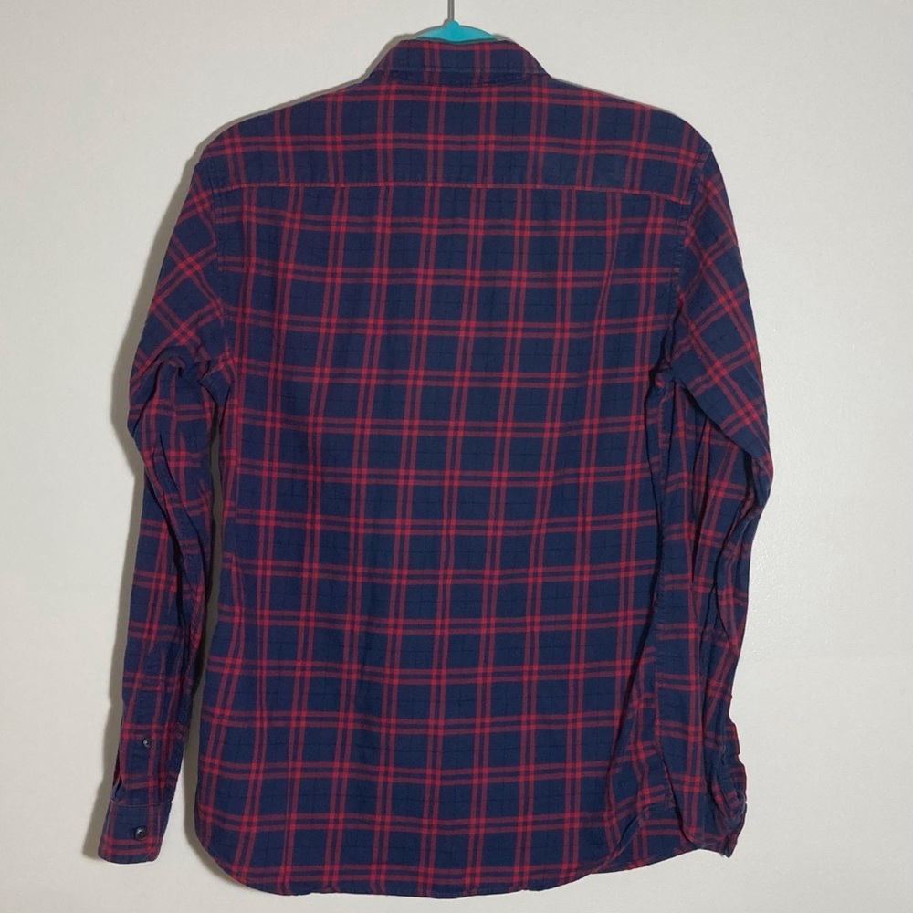 Byford Red & Blue Plaid Button Down Shirt - Picture 2 of 11